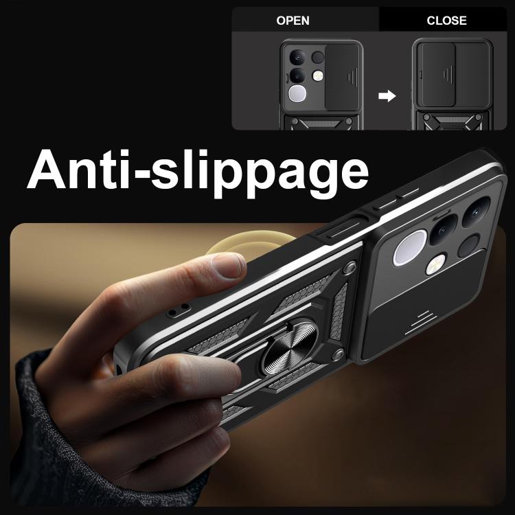 For vivo Y29 4G Sliding Camera Cover Design TPU+PC Phone Case