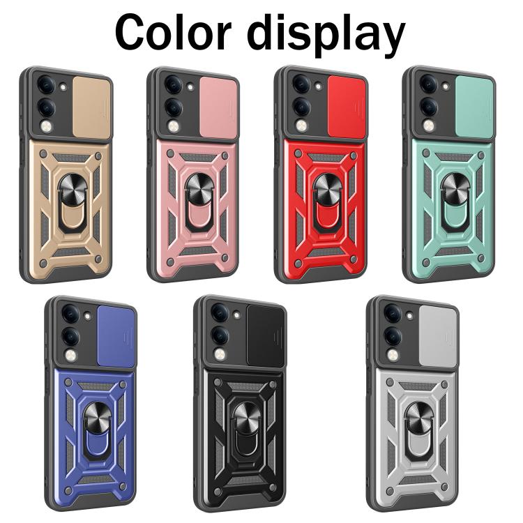 For vivo Y29s 5G / Y04 4G Sliding Camera Cover Design TPU+PC Phone Case