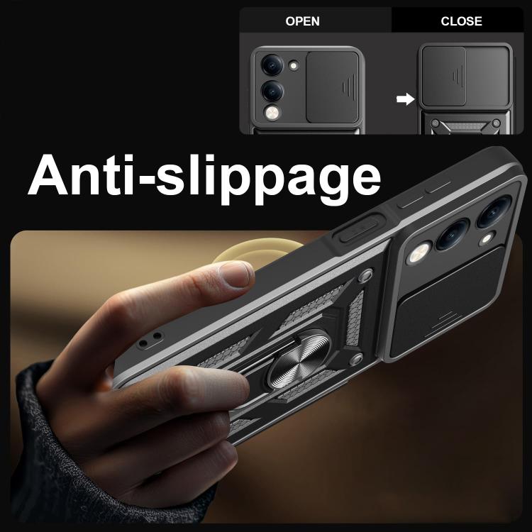 For vivo Y29s 5G / Y04 4G Sliding Camera Cover Design TPU+PC Phone Case