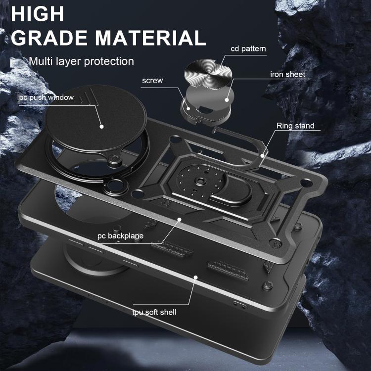 For vivo Y300 Pro Global Sliding Camera Cover Design TPU+PC Phone Case