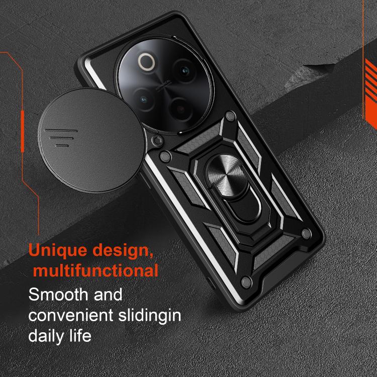 For vivo Y300 Pro Global Sliding Camera Cover Design TPU+PC Phone Case