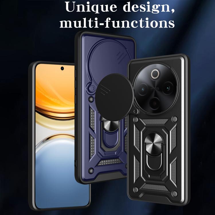 For vivo Y300 Pro Global Sliding Camera Cover Design TPU+PC Phone Case