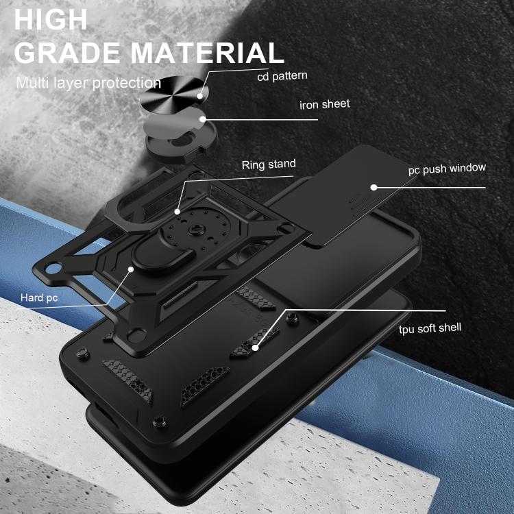 For vivo S20 Pro / T4 Ultra 5G Sliding Camera Cover Design TPU+PC Phone Case