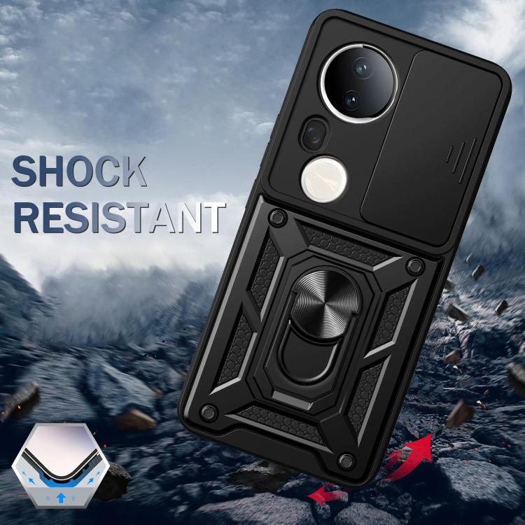For vivo S20 Pro / T4 Ultra 5G Sliding Camera Cover Design TPU+PC Phone Case