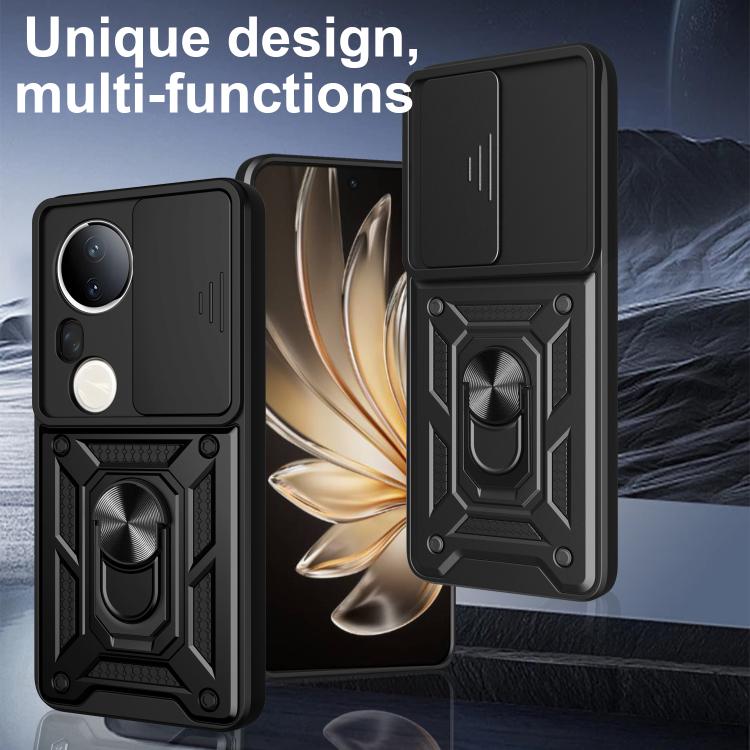 For vivo S20 Pro / T4 Ultra 5G Sliding Camera Cover Design TPU+PC Phone Case