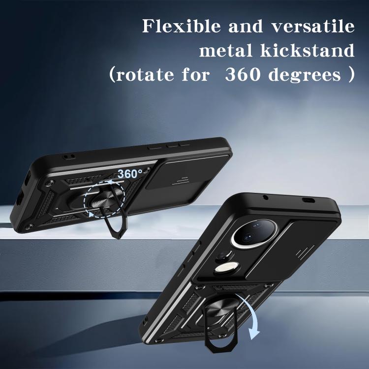 For vivo S20 Pro / T4 Ultra 5G Sliding Camera Cover Design TPU+PC Phone Case