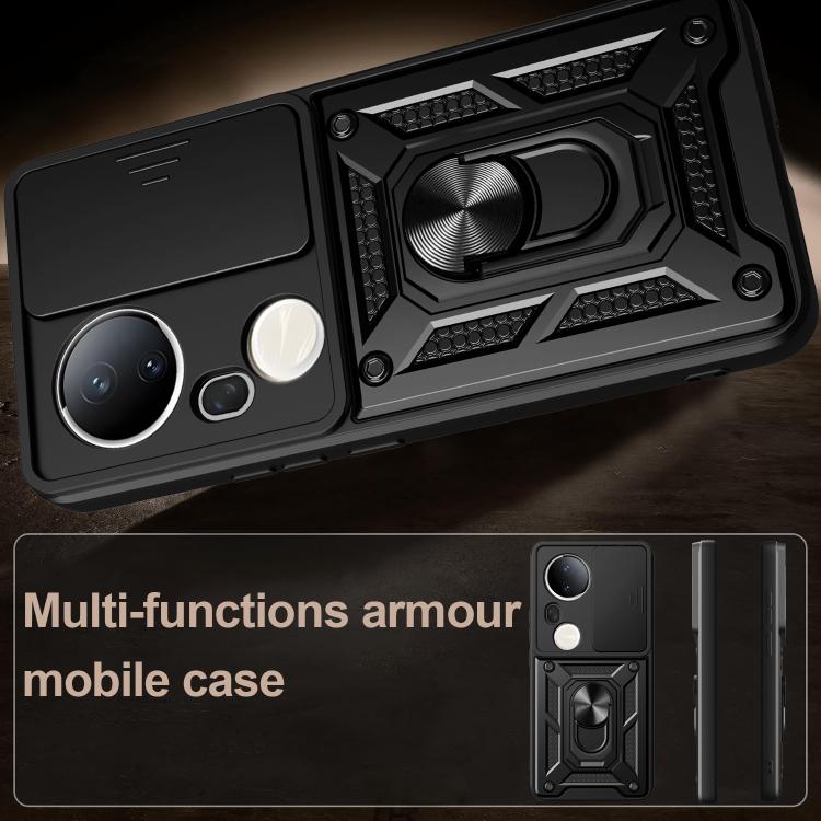For vivo S20 Pro / T4 Ultra 5G Sliding Camera Cover Design TPU+PC Phone Case