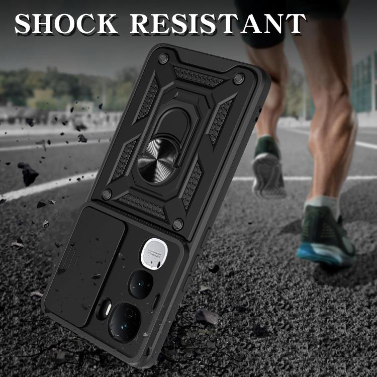 For vivo Y400 Pro 5G India Sliding Camera Cover Design TPU+PC Phone Case