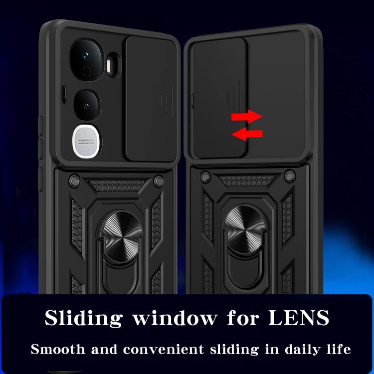 For vivo Y400 Pro 5G India Sliding Camera Cover Design TPU+PC Phone Case