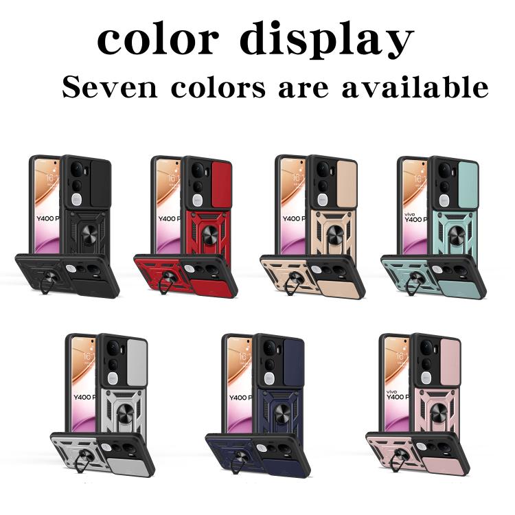 For vivo Y400 Pro 5G India Sliding Camera Cover Design TPU+PC Phone Case