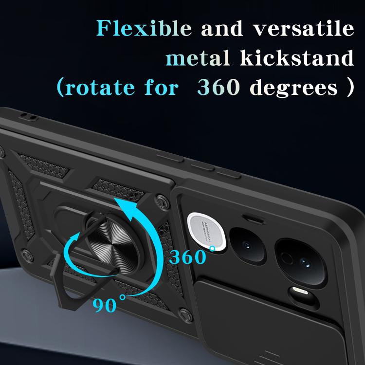 For vivo Y400 Pro 5G India Sliding Camera Cover Design TPU+PC Phone Case