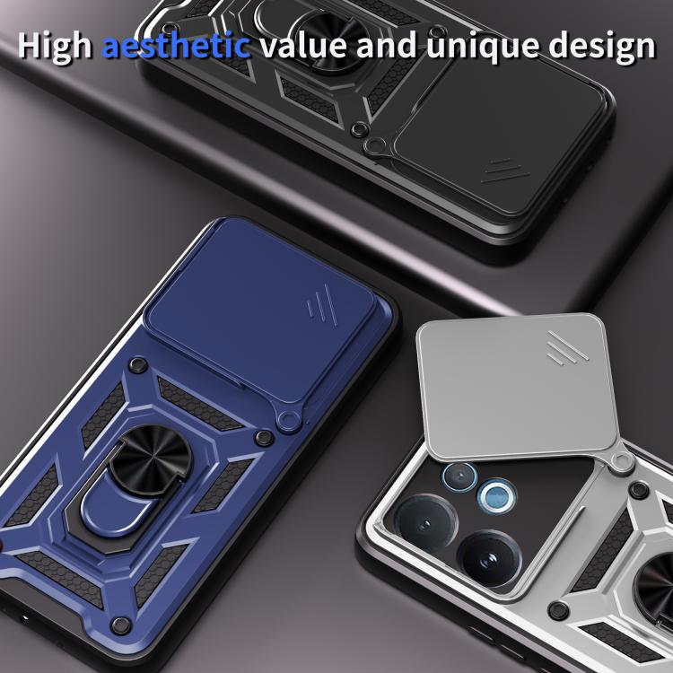 For vivo V60 5G Sliding Camera Cover Design TPU+PC Phone Case