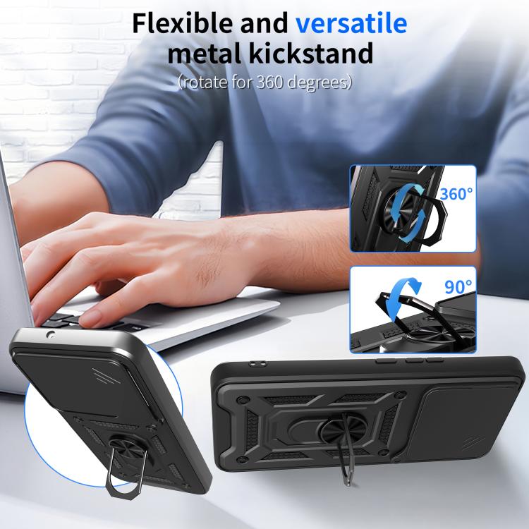 For vivo V60 5G Sliding Camera Cover Design TPU+PC Phone Case