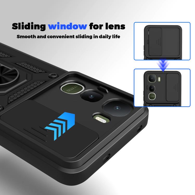 For vivo Y400 5G Sliding Camera Cover Design TPU+PC Phone Case