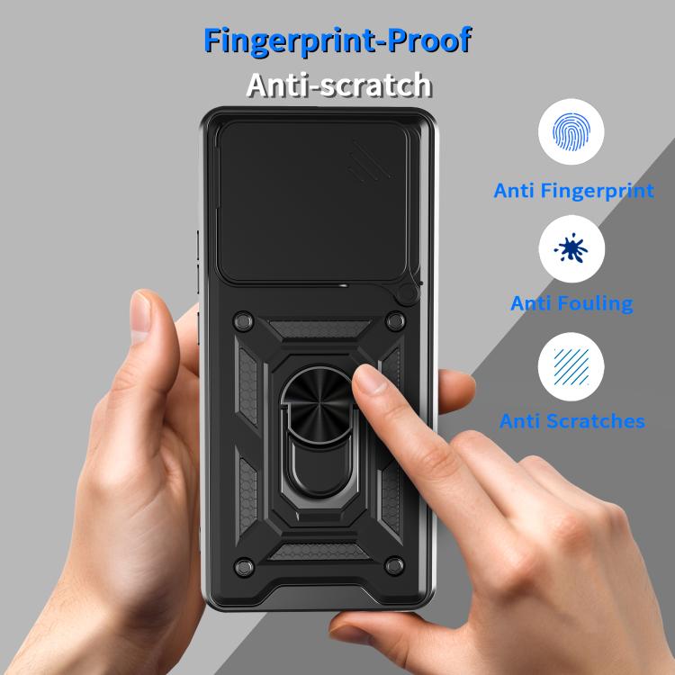For vivo iQOO Z9 Turbo 5G Sliding Camera Cover Design TPU+PC Phone Case