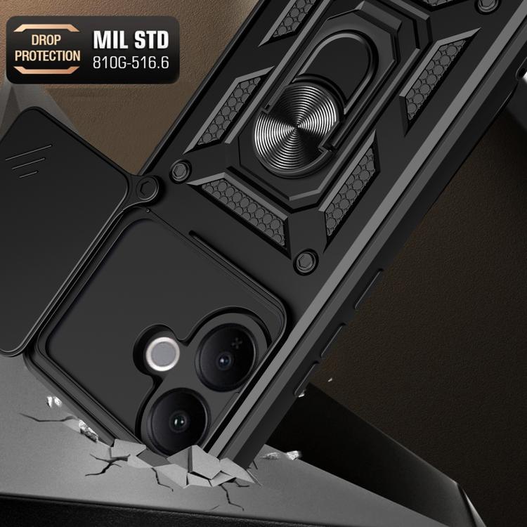 For vivo V60 Lite 4G / 5G Sliding Camera Cover Design TPU+PC Phone Case