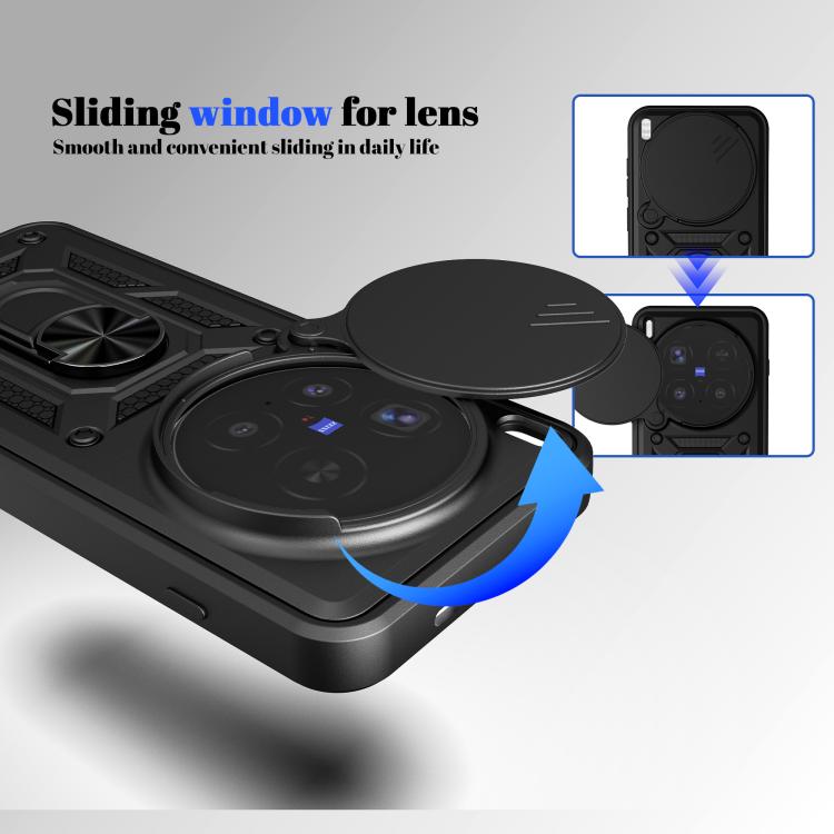 For vivo X300 Pro Sliding Camera Cover Design TPU+PC Phone Case