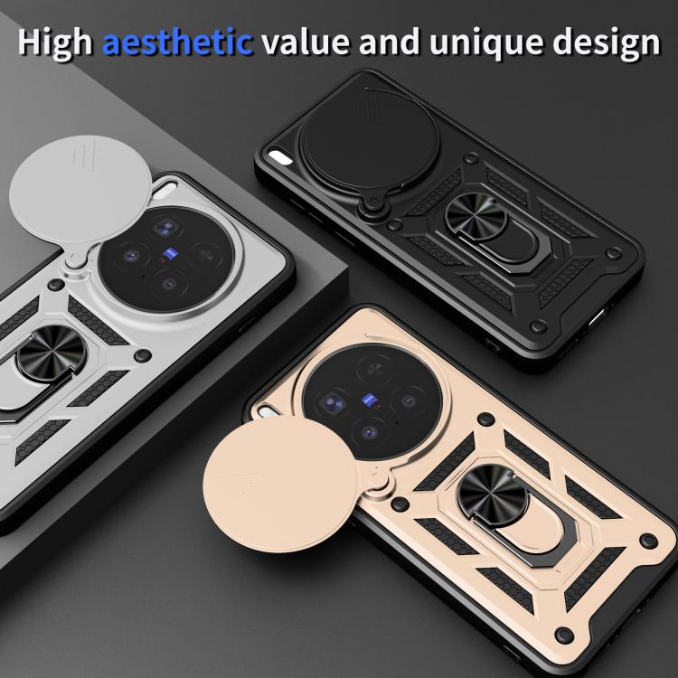 For vivo X300 Pro Sliding Camera Cover Design TPU+PC Phone Case