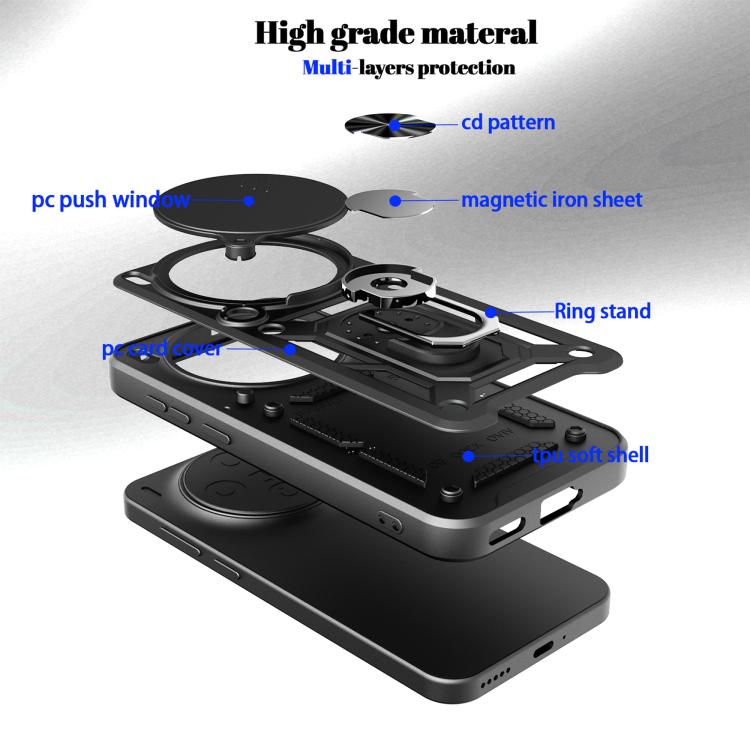 For vivo X300 Pro Sliding Camera Cover Design TPU+PC Phone Case