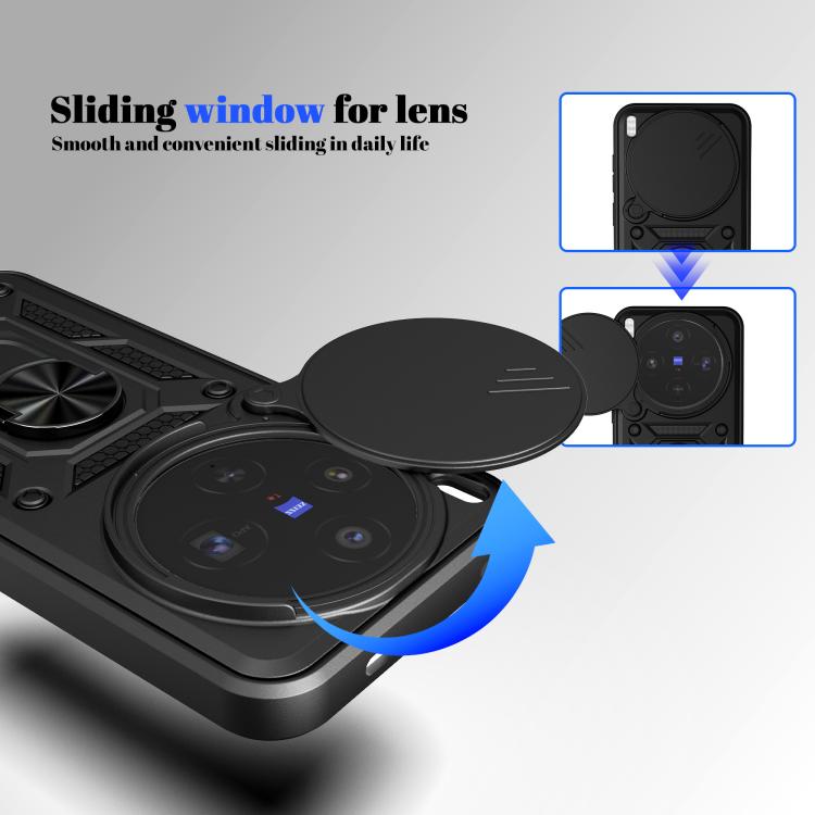 For vivo X300 Sliding Camera Cover Design TPU+PC Phone Case