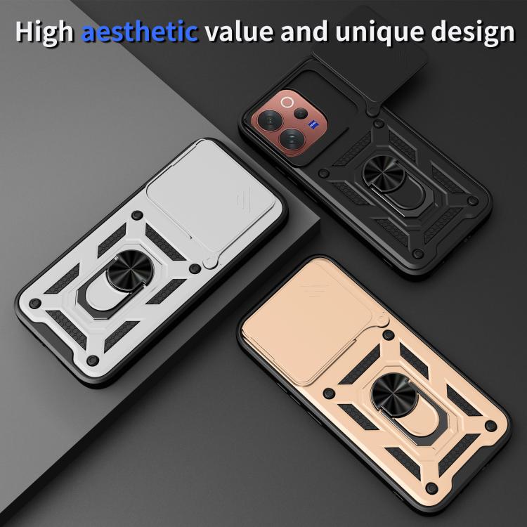 For vivo V70 5G Sliding Camera Cover Design TPU+PC Phone Case