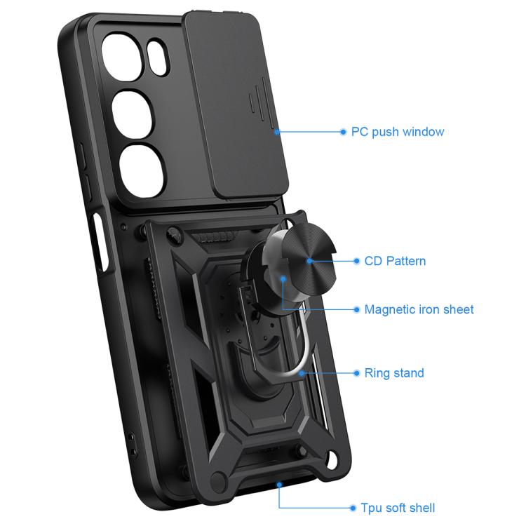 For vivo Y31 5G Global Sliding Camera Cover Design TPU+PC Phone Case