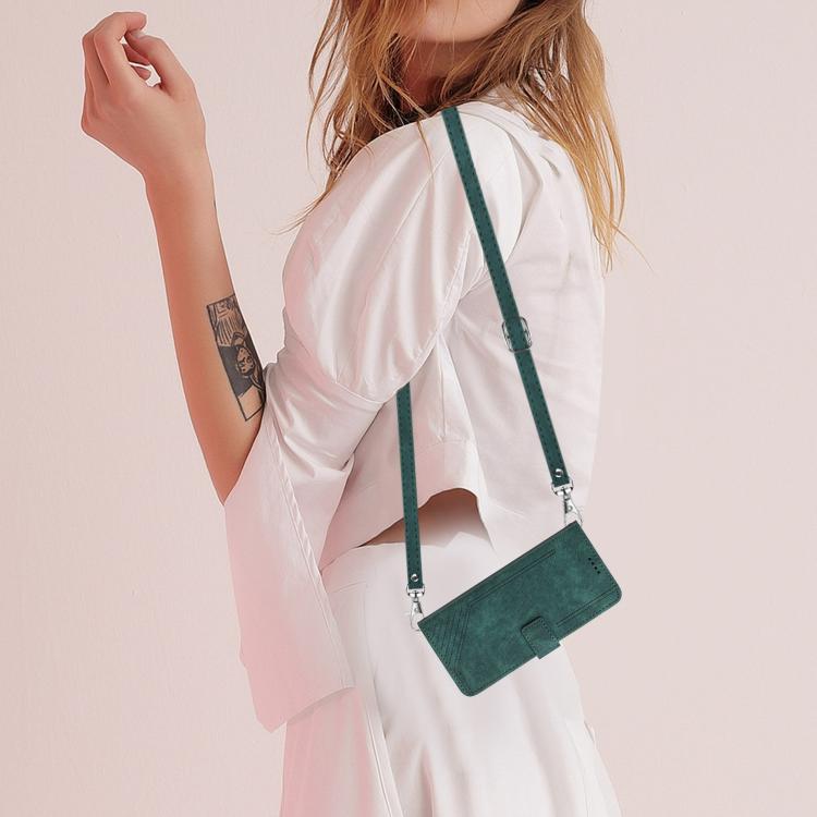For Tecno Camon 40 4G Skin Feel Stripe Pattern Leather Phone Case with Lanyard