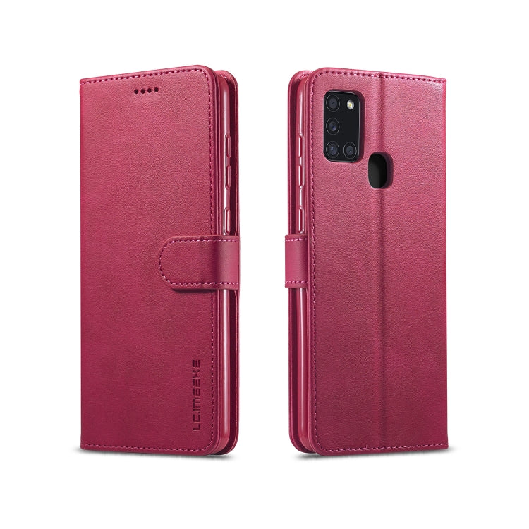 For Samsung Galaxy A21s LC.IMEEKE Calf Texture Horizontal Flip Leather Case, with Holder & Card Slots & Wallet