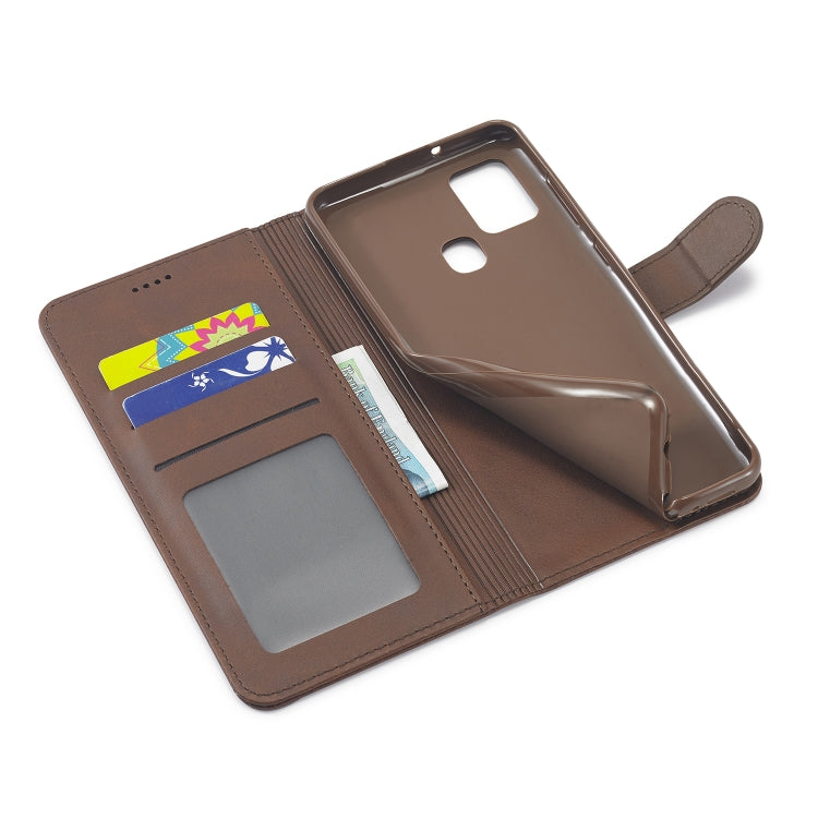 For Samsung Galaxy A21s LC.IMEEKE Calf Texture Horizontal Flip Leather Case, with Holder & Card Slots & Wallet