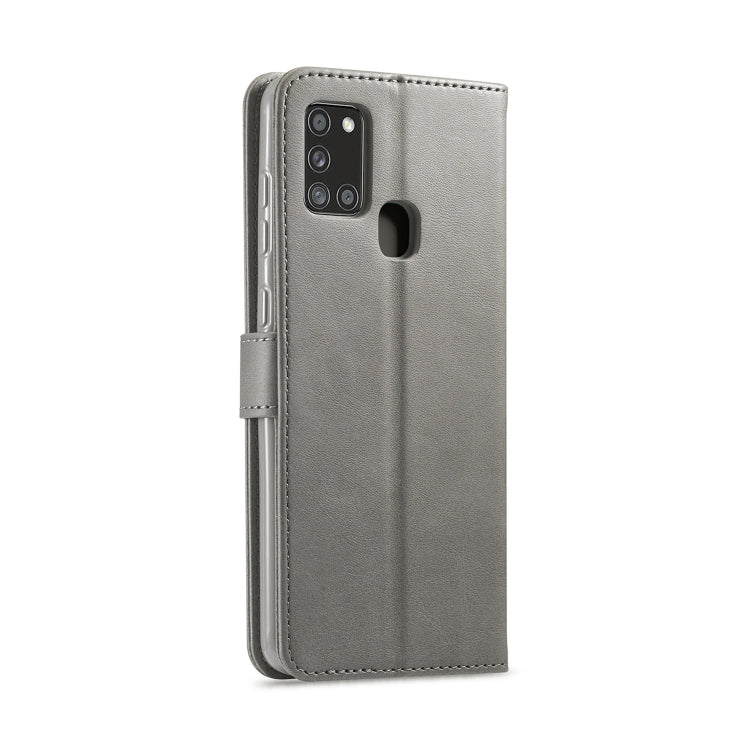 For Samsung Galaxy A21s LC.IMEEKE Calf Texture Horizontal Flip Leather Case, with Holder & Card Slots & Wallet
