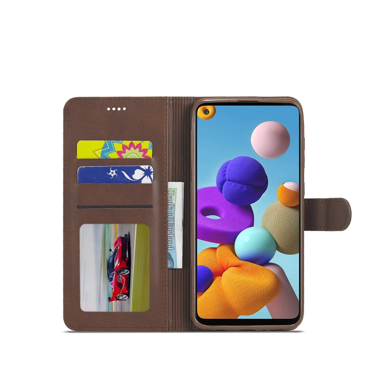 For Samsung Galaxy A21s LC.IMEEKE Calf Texture Horizontal Flip Leather Case, with Holder & Card Slots & Wallet