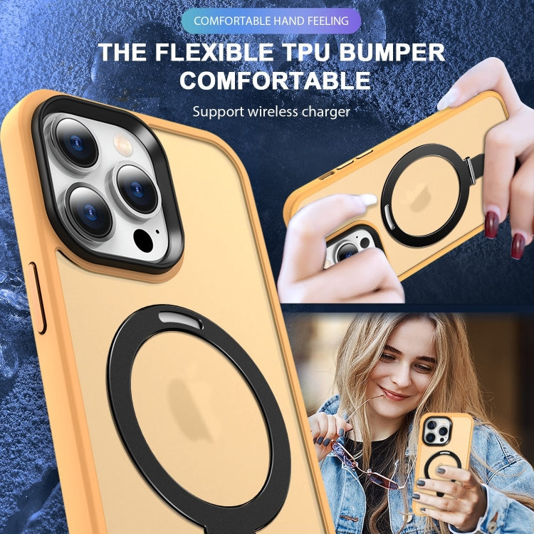 For iPhone 16 Pro Max Skin-feel MagSafe Holder PC Hybrid TPU Phone Case