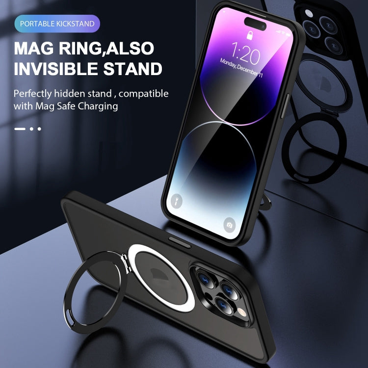 For iPhone 16 Pro Max Skin-feel MagSafe Holder PC Hybrid TPU Phone Case