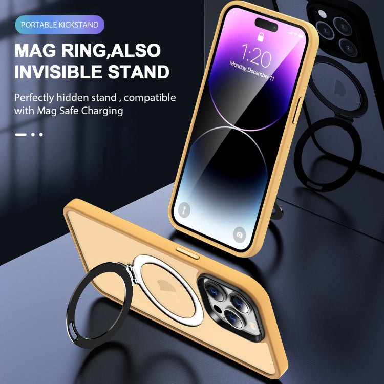 For iPhone 16 Pro Skin-feel MagSafe Holder PC Hybrid TPU Phone Case