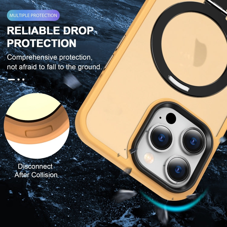For iPhone 16 Pro Skin-feel MagSafe Holder PC Hybrid TPU Phone Case