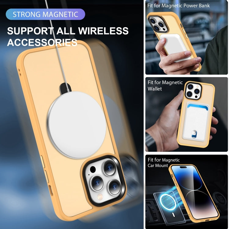 For iPhone 16 Pro Skin-feel MagSafe Holder PC Hybrid TPU Phone Case