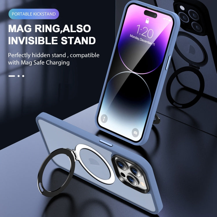For iPhone 16 Pro Skin-feel MagSafe Holder PC Hybrid TPU Phone Case