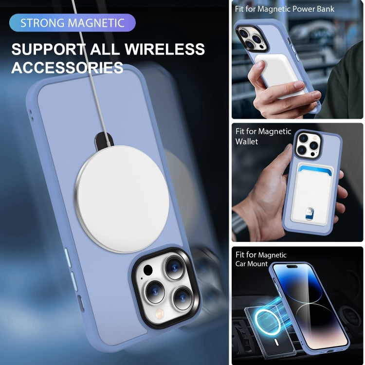 For iPhone 16 Pro Skin-feel MagSafe Holder PC Hybrid TPU Phone Case
