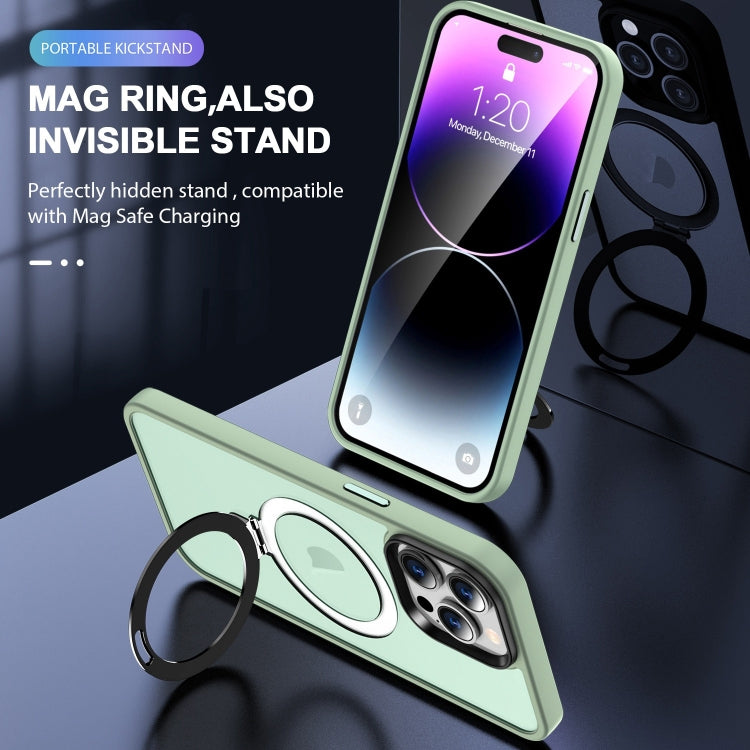 For iPhone 16 Pro Skin-feel MagSafe Holder PC Hybrid TPU Phone Case