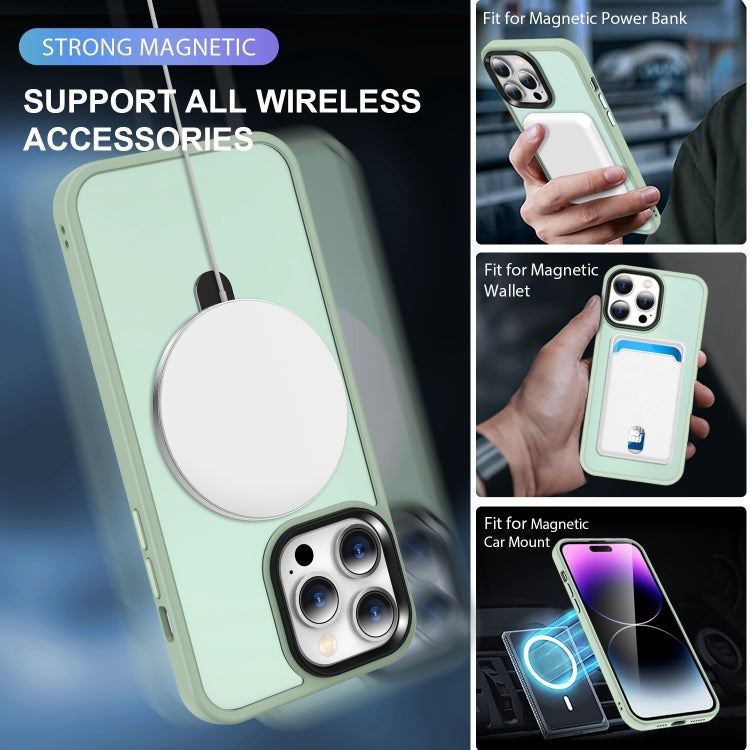 For iPhone 16 Pro Skin-feel MagSafe Holder PC Hybrid TPU Phone Case