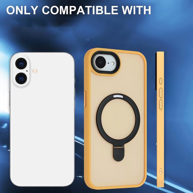 For iPhone 17e / 16e Skin-feel MagSafe Holder PC Hybrid TPU Phone Case