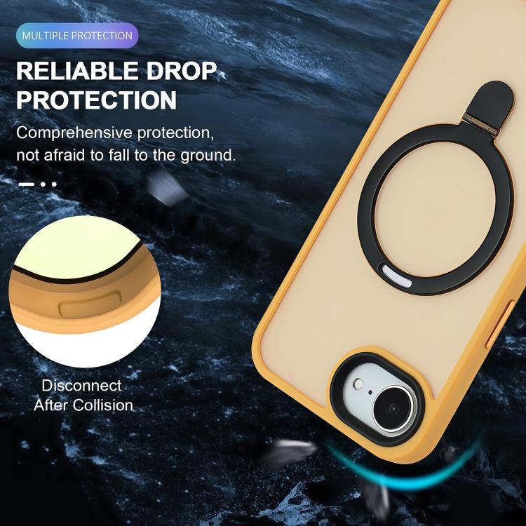 For iPhone 17e / 16e Skin-feel MagSafe Holder PC Hybrid TPU Phone Case