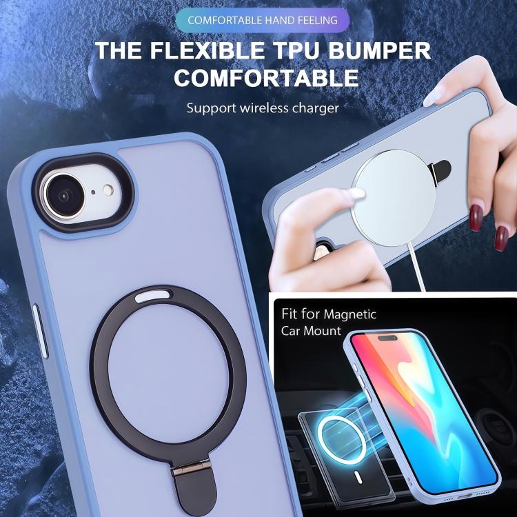 For iPhone 17e / 16e Skin-feel MagSafe Holder PC Hybrid TPU Phone Case