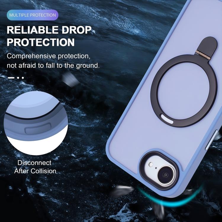 For iPhone 17e / 16e Skin-feel MagSafe Holder PC Hybrid TPU Phone Case