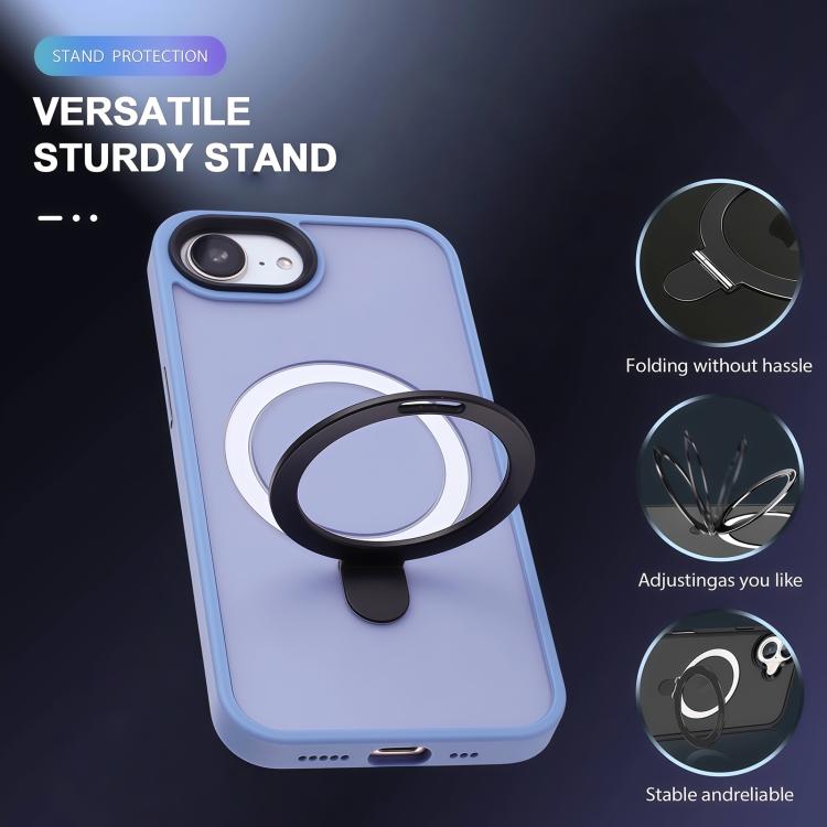 For iPhone 17e / 16e Skin-feel MagSafe Holder PC Hybrid TPU Phone Case