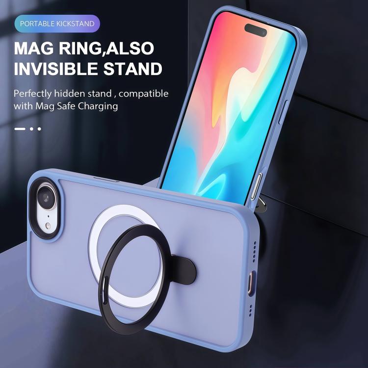 For iPhone 17e / 16e Skin-feel MagSafe Holder PC Hybrid TPU Phone Case