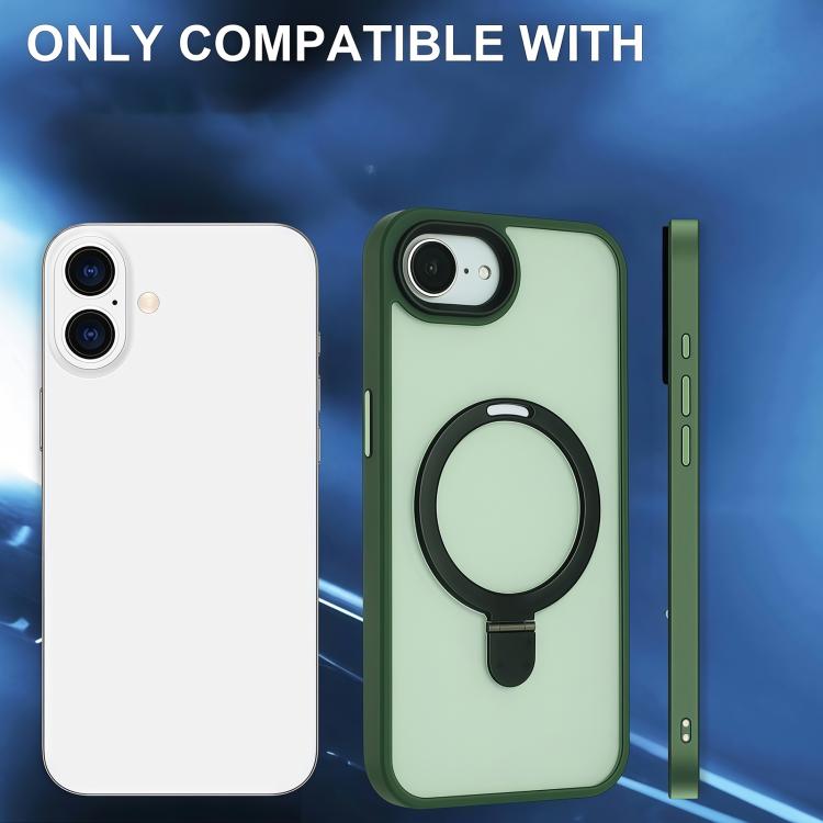 For iPhone 17e / 16e Skin-feel MagSafe Holder PC Hybrid TPU Phone Case