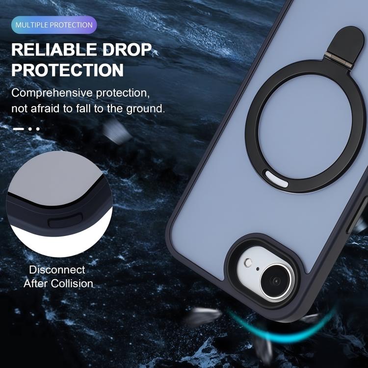 For iPhone 17e / 16e Skin-feel MagSafe Holder PC Hybrid TPU Phone Case