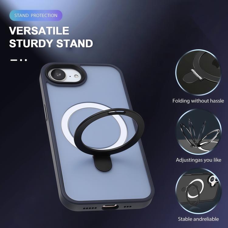 For iPhone 17e / 16e Skin-feel MagSafe Holder PC Hybrid TPU Phone Case