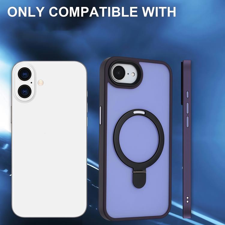 For iPhone 17e / 16e Skin-feel MagSafe Holder PC Hybrid TPU Phone Case